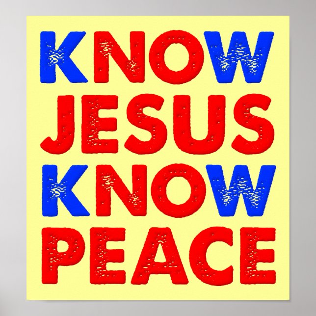 Poster Conheça Jesus Conheça a Paz Cartaz Cristão (Frente)
