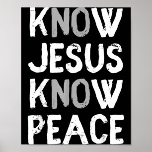 Poster Conheça Jesus Conheça a Paz Fé Cristã Jesus Religi