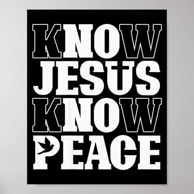 Poster Conheça Jesus Conheça a Paz Religião Deus Igreja C (Frente)