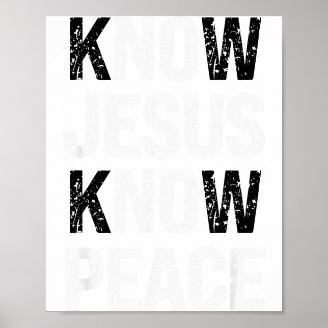 Poster Conheça Jesus Conheça Paz Fé Cristã  (Frente)