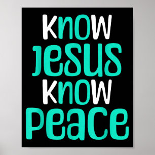 Poster Conheça Jesus Conheça Paz Fé Cristã Religiosa Eu