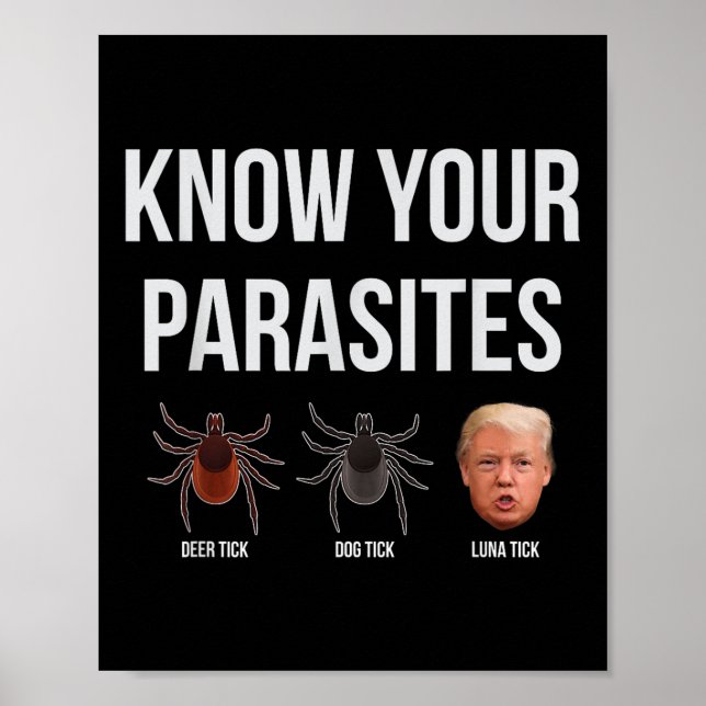 Poster Conheça Seus Parasitas Despejam o Presidente Trump (Frente)