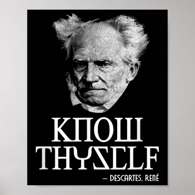 Poster Conhece-te Sócrates Descartes Schopenhauer Philo (Frente)