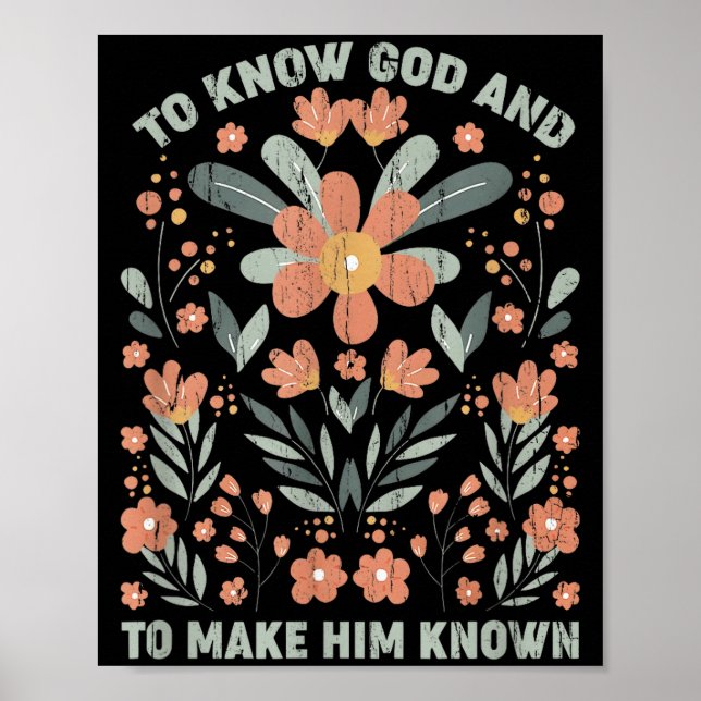 Poster Conhecer a Deus e Torná-lo Conhecido  (Frente)