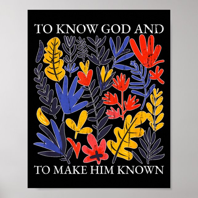 Poster Conhecer a Deus e Torná-Lo Conhecido, Cristão  (Frente)