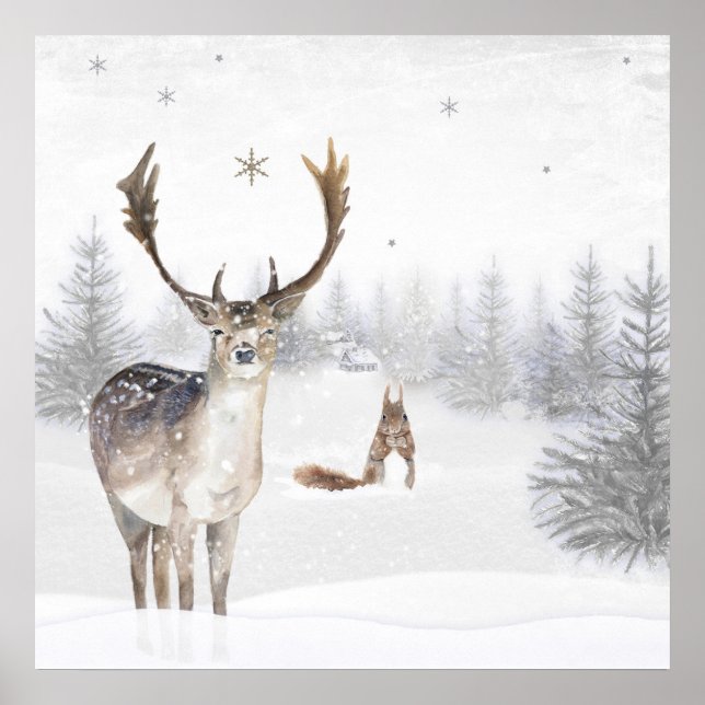 Poster conheceu hert en eekhoorn (Frente)