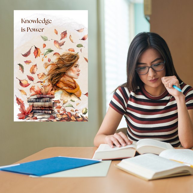 Poster Conhecimento de Aquarela é Power Inspiration (Criador carregado)