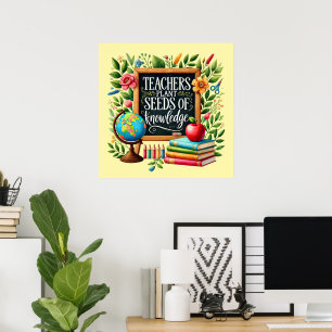 Poster Conhecimento de sementes de plantas da professora