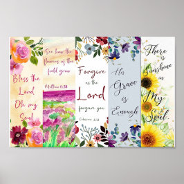 Poster Conjunto de 5 marcadores de página com tema cristã