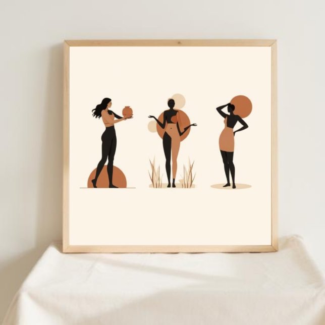 Poster Conjunto de Arte Geométrica Feminina (Criador carregado)