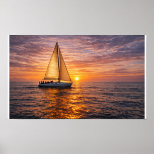 Poster Conjunto de Arte para Parede em Tela Costeira Deco