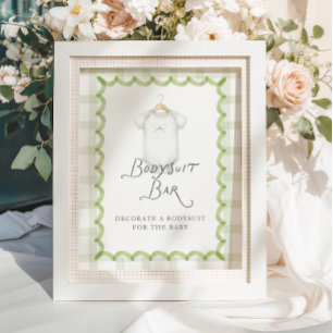 Poster Conjunto de Bodysuit para Chá de Bebê Whimsical Gr
