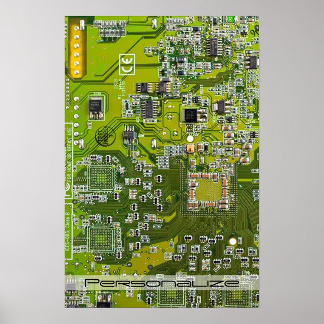 Poster Conjunto de circuito impresso Circuito verde PCB C (Frente)