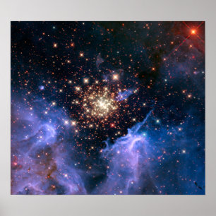 Poster Conjunto de estrela NGC 3603 (Hubble)