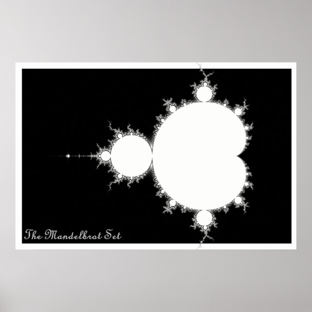 Pôster Conjunto de Mandelbrot (Negativo) (Frente)