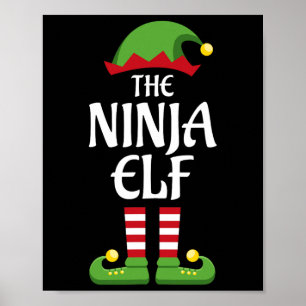 Poster Conjunto de Natal de Família de Elfo Ninja Combina