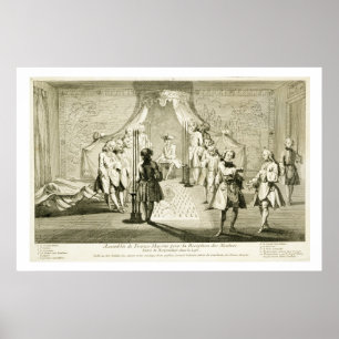 Poster Conjunto de pedreiro livres para a iniciação do