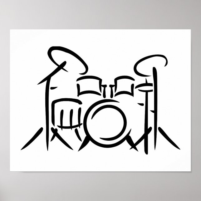 Poster Conjunto de tambores (Frente)