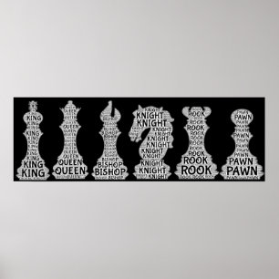 Poster Conjunto de xadrez