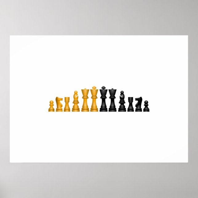 Pôster Conjunto de xadrez (Frente)