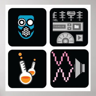 Poster Conjunto quadrado do Projeto de Fórmula 1