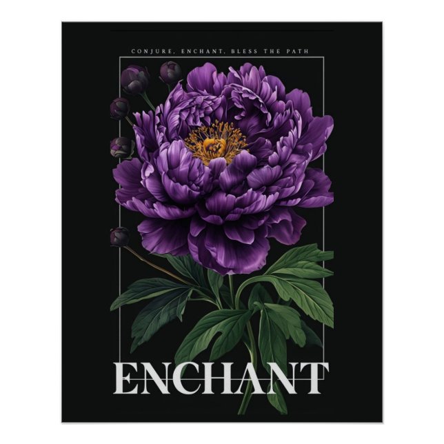 Pôster Conjure Enchant Bless the Path Purple Peony (Frente)