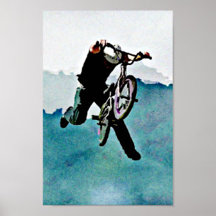 Poster Conluio da bicicleta do estilo livre BMX