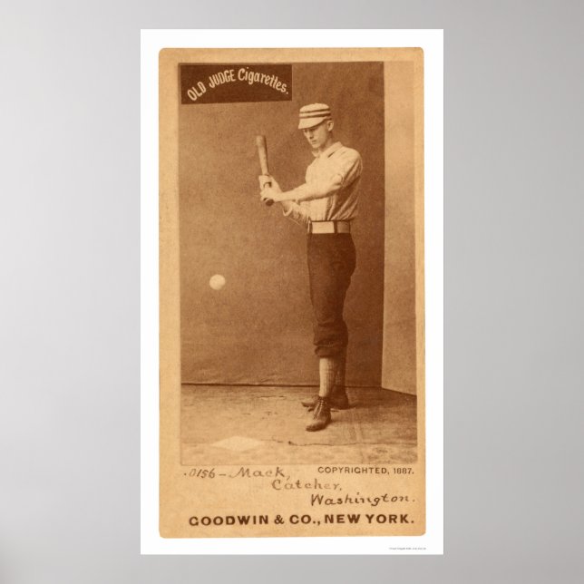 Pôster Connie Mack Baseball 1887 (Frente)