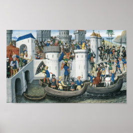 Poster Conquista de Constantinopla pelos cruzados, 1204