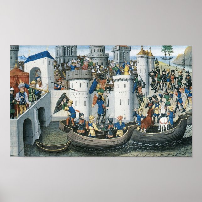 Poster Conquista de Constantinopla pelos cruzados, 1204 (Frente)