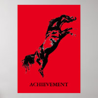 Conquista Inspiracional Arte Pop de Cavalo Negro V