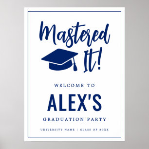 Poster Conquistou Mestrado Graduação Bem-vindo 