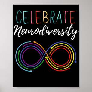 Poster Consciência Autismo Mês Celebra Neurodiversidade