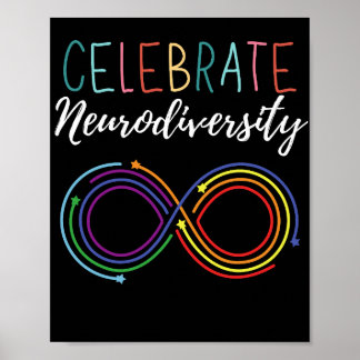 Poster Consciência Autismo Mês Celebra Neurodiversidade