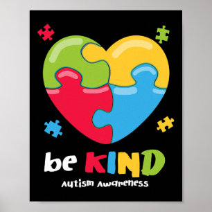Poster Consciência Autismo - Seja gentil Quebra-cabeça