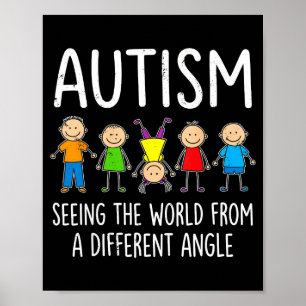 Poster Consciência autismo vendo o mundo de uma forma dif