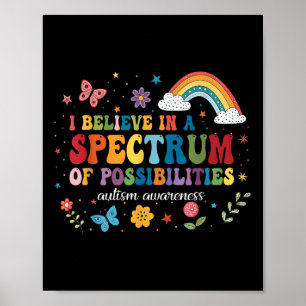Poster Consciência Autista Acredito Num Espectro De Possi