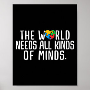 Poster Consciência Autista Todos Os Tipos De Mentes Supo