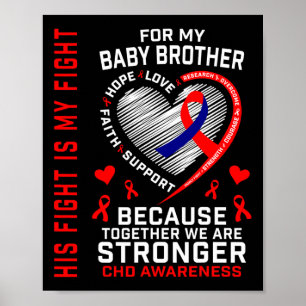 Poster Consciência da DMC Irmão Bebê Guerreiro Doença Car