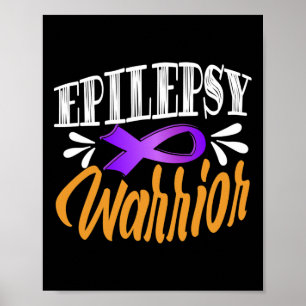 Poster Consciência da Epilepsia Combate EUA Guerreiro Epi