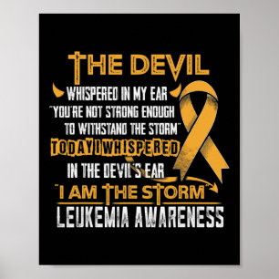 Poster Consciência Da Leucemia Eu Sou O Diabo Da Tempesta