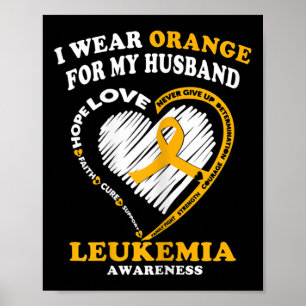 Poster Consciência da leucemia - Visto laranja para o meu