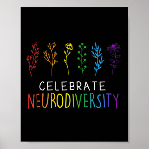 Poster Consciência da Saúde Mental Neurodiversidade Autis