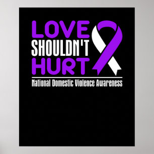 Poster Consciência da violência doméstica - O amor nã