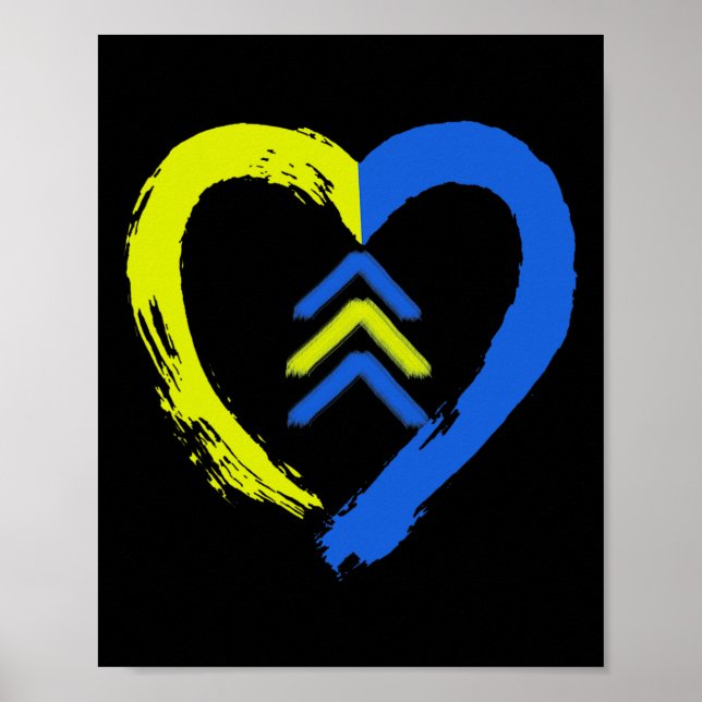 Poster Consciência do Amor Coração 3 Flechas Síndrome de  (Frente)