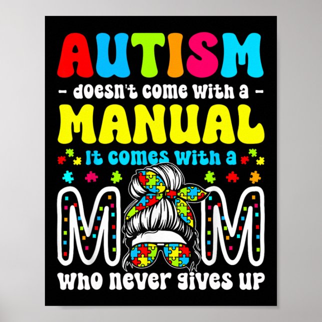 Poster Consciência do Autismo 2025 não vem com um manual  (Frente)