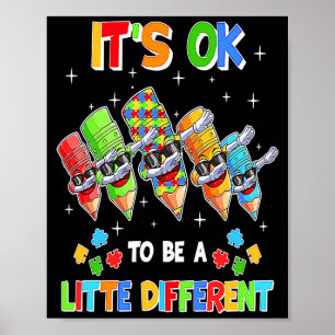 Poster Consciência do Autismo Dabbingcrayon Está Bem Ser