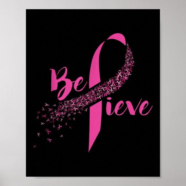 Poster Consciência do Cancer da Mama - Crença Inspiracion (Frente)