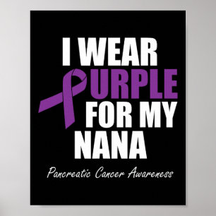 Poster Consciência do câncer de pâncreas Eu Visto Roxo Pa
