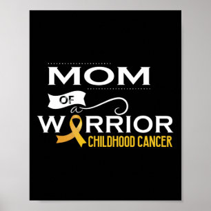 Poster Consciência do Câncer Infantil Mãe de um Guerreiro